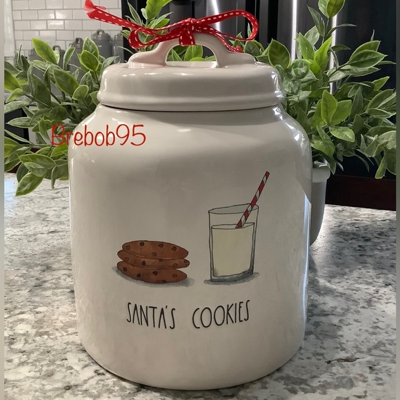 Rae Dunn 2022 SANTA’S COOKIES Christmas Canister - Picture 1 of 3
